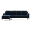 Abbey Sectional Sofa (Colour : Cobalt, Cushion : Soft, Seater : Left Aligned 3 Seater + Left Aligned Chaise)