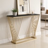 Black Metal Console Table in Gold Colour