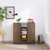 Hexa Engineered Wood Bookshelf Multipurpose Storage Rack in Flower Wenge Colour