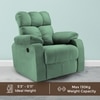 Helios Motorised Recliner Chair for with Rocking Revolving Premium Soft Suede Fabric 1 Seater Chair - Green
