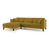 Lewis Sectional Sofa (Colour : Olive Green, Cushion : Soft, Seater : Left Aligned 3 Seater + Left Aligned Chaise)