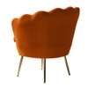 Melta Solid Wood Accent Chair in Orange Colour