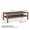 Indiana Scalloped Edge Solid Wood Coffee Table Modern Design