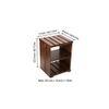 Arista Sheesham Wood Bedside Table in Teak Finish
