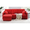 Leo  Pull Out Sofa cum Bed  in Red Colour