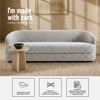 Elegantensemble Wood 3 Seater With Upholstery Non Storage Sofa In Beige Colour