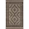 Jaipur Rugs Soft Tribal Wool 5x8 Feet Natural Grey And Cola Dhurrie Carpet