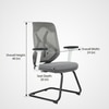 Kepler Brooks Marvel Visitor Chair in Grey Colour