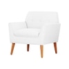 Thomas Fabric Lounge Chair in Off White Colour