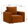 Melano  Pull Out Sofa cum Bed  in Orange Colour