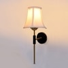 Devansh Metal Wall Mounted Lamp With Off-White Cotton Shade