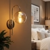 Eliante Modern Wall Lights Mild Steel & Glass Material Gold & Champaign Finish