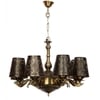 Devansh Gold Antique Wall Mounted Lamp With Black  Cotton Shade