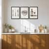 The Castle Decor Vintage Kitchen Wall Art Set of 3 8x12 Inch