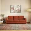Apollo High Back 3 Seater Fabric Sofa in Lava Colour