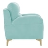 Osbert Velvet 1 Seater Sofa in Tourquise Color