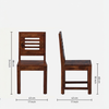 Maharin Solid Wood Dining Chair in Honey Finish - Set of 2