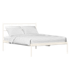 Sheen Metal Non Storage King Bed in Glossy Ivory Finish