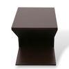 Berlin Sheesham Wood Contemporary Rectangle End Table Side Table In Extra Dark Mahagony Finish