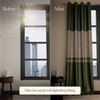 Stoa Paris Satin Long Door Curtains, Room Darkening Blackout Curtains, Pack of 2, Majestic Meadow -With Back Lining