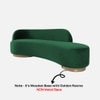 Maddox Velvet 3 Seater Sofa in Green Colour