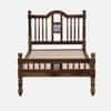 Nilaya Sheesham Wood Single Size Non Storage Bed in Provincial Teak Finish
