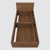 Ashton Single Bed with Right Side Pull Out Drawer Storage in Exotic Teak Finish