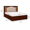 Reva Solid Wood Compact Queen Bed Hydraulic Storage Provincial Teak Finish Mattress 60 x 72 Inches