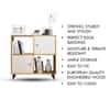 Hexa Engineered Wood Bookshelf Multipurpose Storage Rack in Giant Wood and Frosty White Colour