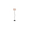Corey Multicolour Fabric Floor Lamp with Black Iron Base