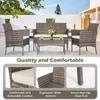 Carry Bird Wicker Patio Furniture Accessorie 4 Seater Sets In Grey And Beige Colour