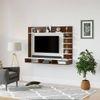 Primax Grande Engineering Wood Wall Mount TV Entertainment Unit Set Top Box Stand/TV Cabinet with Shelves for Books & Décor Display Unit Bed Living Room Upto 42 Inches (Brown Maple & White)