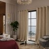 Stoa Paris Velvet Curtains for Door, Premium Dim-Out Curtain for Pack of 2, Date Night - Ivory Elegance