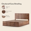 Astoria Solid Wood Queen Size Box Storage Bed In Teak Finish