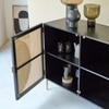 Ziggy Solid wood Cabinet with 2 Door in Black Finish