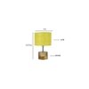 Anne Yellow Natural Fiber Shade Table Lamp with Natural Wooden Base