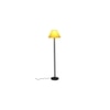 Brendan Yellow Fabric Shade Floor Lamp with Black Iron Base