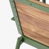 Chalet Teak Wood Lounge Chair in Olive Green Colour