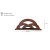 Axis Red Colour Solid Wood Handcarved Floating Wall shelf in Rainbow Design