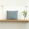 Crest Blue Grey Cotton Cushion Cover 16X16  Inches