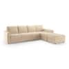 Apollo Compact Sofa (Colour : Birch Beige, Cushion : Hard, Back Type : Regular, Seating Capacity : Right Aligned 3 Seater + Right Aligned Chaise + Ottoman)