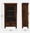 Siena Sheesham Wood Book Case in Provincial Teak Finish