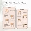 Rattan Iron Side Table in Gold Colour