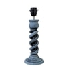 Rassi Stone Grey Black Wooden Table Lamp in Grey
