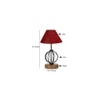 Kiara Maroon Jute Table lamp with Wood & Iron Base