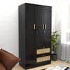 Ren 3 Door Wardrobe with Rattan Drawer