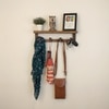 Florian Wooden Wall Shelf Organiser With Key Holders