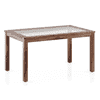 Floyd 6 Seater Dining Table Glass Top With Set Of 6 Zella Dining Chair