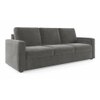 Apollo Compact Sofa Set (Colour : Ash Grey Velvet, Cushion : Soft, Back Type : Regular, Seater : 3+1+1)