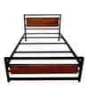 Palmer Metal Single Size Non Storage Bed In Provincial Teak Finish
